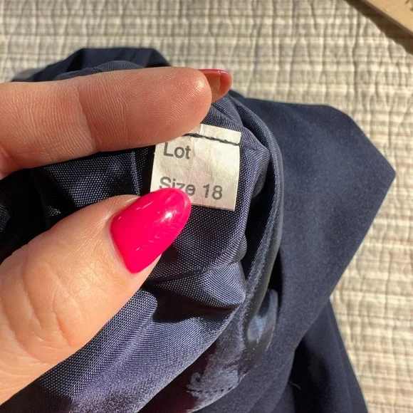 Karen Miller New York Navy Dress With Matching Jacket, Size 18 - Picture 7 of 16